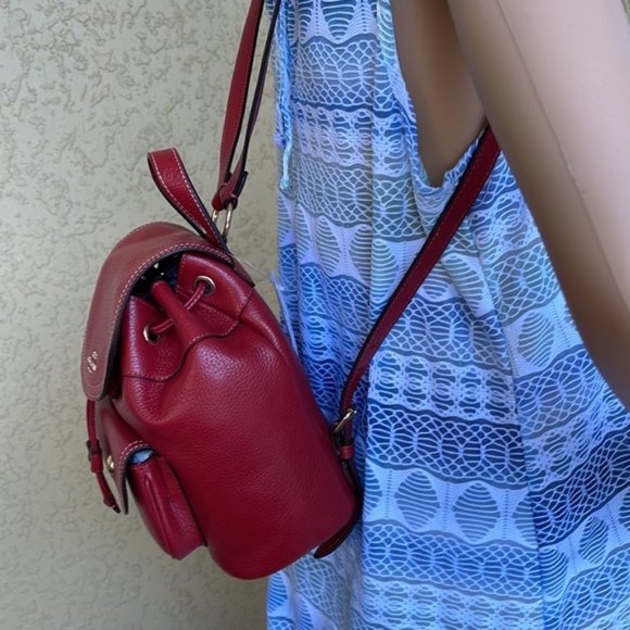 Coach Leather Red Pennie Backpack c4121 - Picture 9 of 13